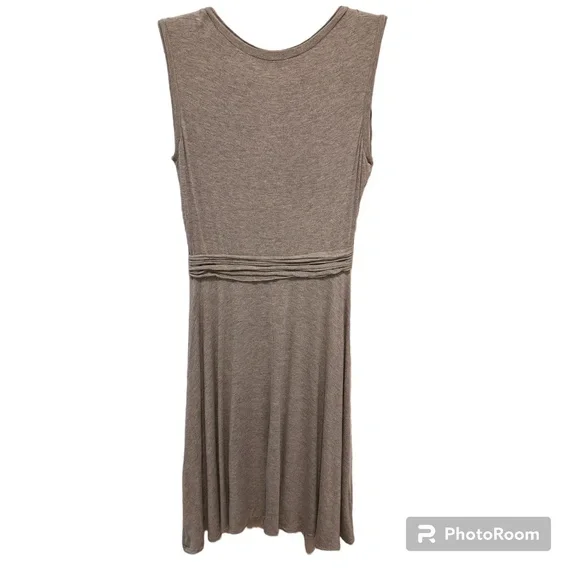 Max Studio Jersey Knit Lattice Detail Sleeveless Dress - S - Gray - Picture 5 of 5